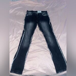 Teen Boy Distressed Black skinny Jeans